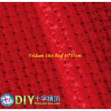 Yeidam 14 ct Aida - Red 45*37cm
